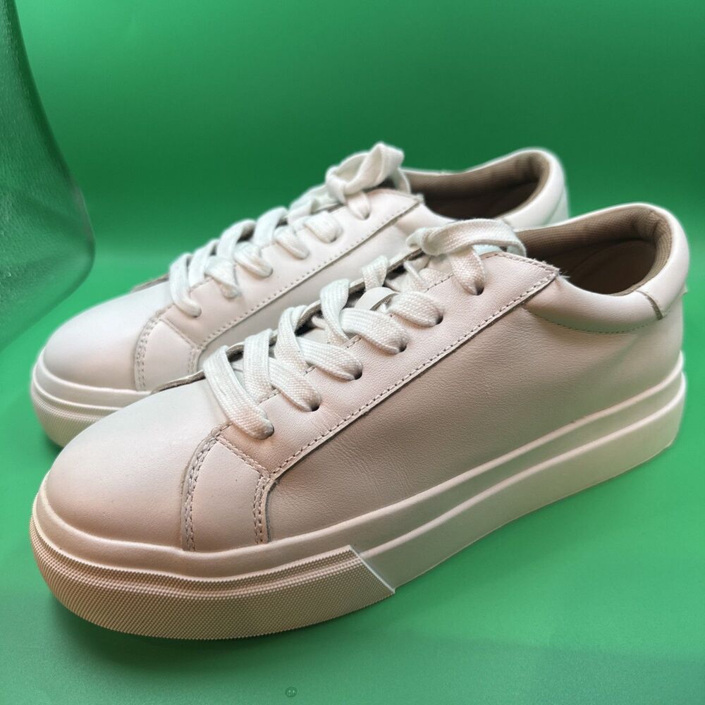 Blondo Womens Venna Leather Waterproof Sneakers Size 8 White NWOB$160